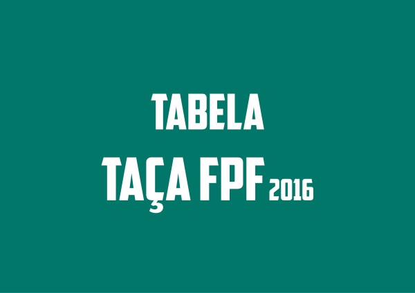 TABELA TAÇA FPF2
