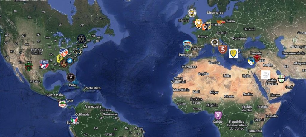 Os clubes debutantes da Copa do Mundo 2022 em um mapa interativo